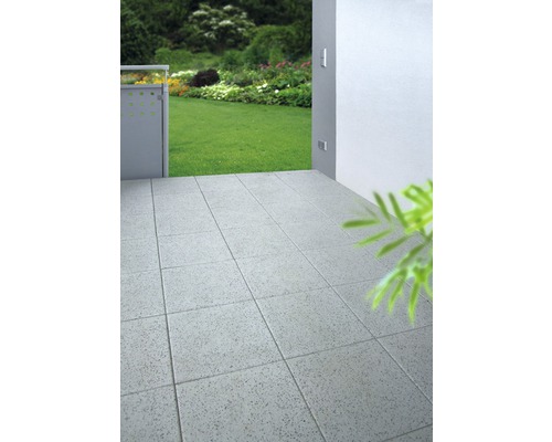 Dalles pour terrasses en béton iStone Starter gris 40x40x4cm