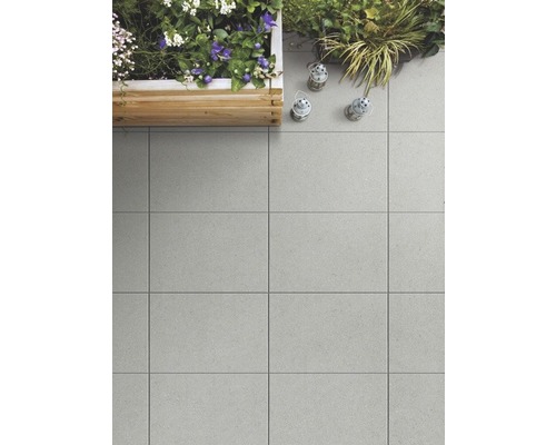 Dalle de terrasse en béton gris 60 x 40 x 5 cm