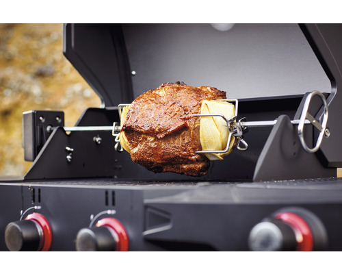 Tournebroche Tenneker® Carbone moteur pour barbecue brochette pour barbecue avec moteur électrique