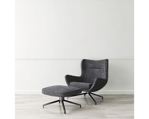 Fauteuil avec repose-pieds sur pieds à quatre pattes
