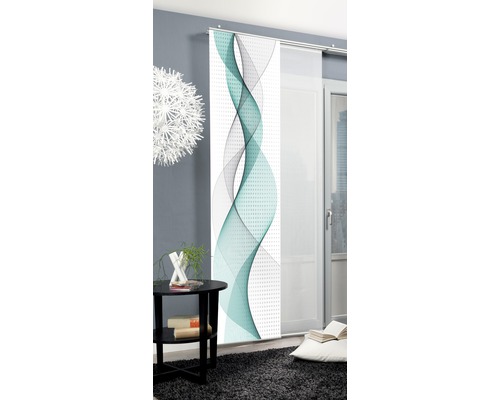 Panneau coulissant décoratif avec motif ondulé pour décoration de fenêtre