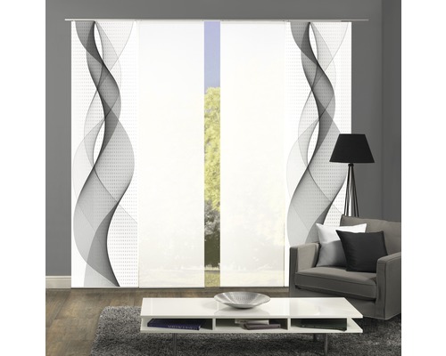 Panneau japonais décoratif avec motif ondulé abstrait dans le salon