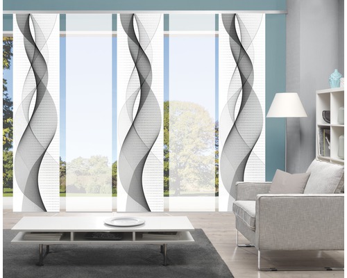 Panneaux japonais avec motif graphique dans le salon