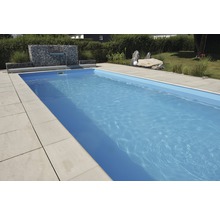Bordure de piscine margelle Aquitaine élément avec arrondi intérieur pour rayon 400 cm blanc béton 50 x 31 x 3,2 cm-thumb-2