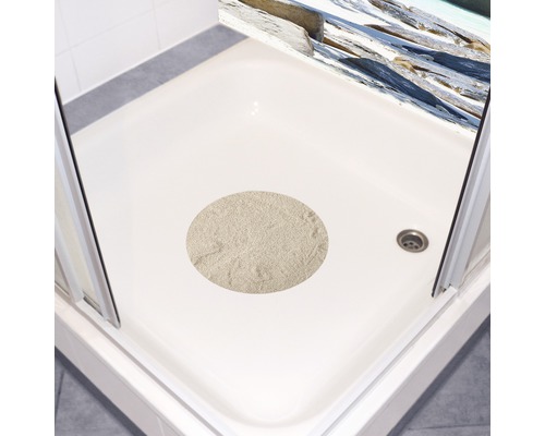 Receveur de douche avec tapis antidérapant rond