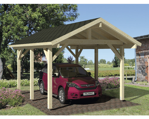 Carport simple Palmako Robert 11,7 m² 360x510 cm apprêt par immersion