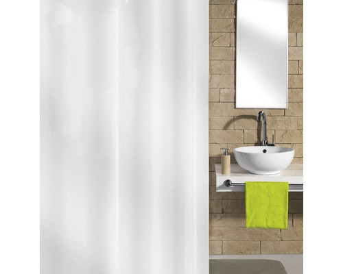 Rideau de douche Kleine Wolke Hool-On blanc textile 180x200 cm