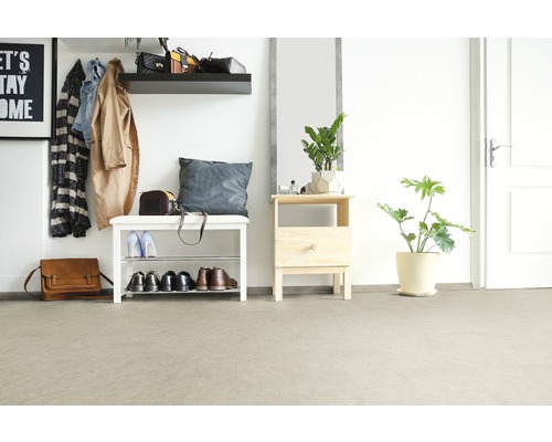 Entrée lumineuse avec portemanteau, banc et plantes d''intérieur.