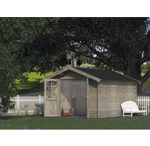 Abri de jardin Palmako Lotta 10,0 m² 331 x 430 cm imprégné par immersion gris