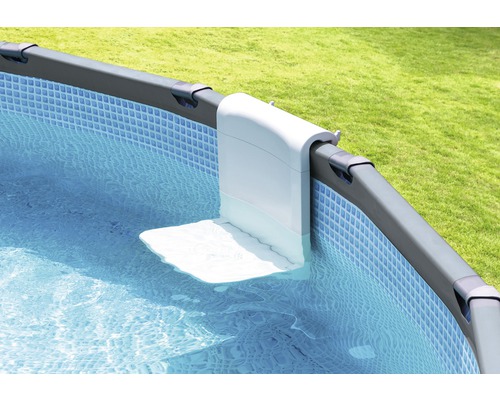 Banc INTEX pour ensemble de piscine tubulaire 132 x 69 x 34 cm PVC caoutchouc crème