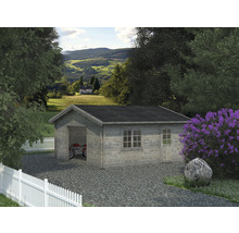 Einzelgarage Palmako Roger 27,7 m² ohne Tor 540 x 540 cm tauchgrundiert grau