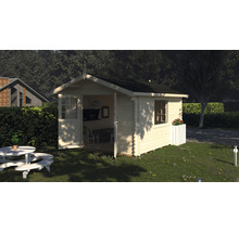 Gartenhaus Palmako Sally 10,2 m² inkl. Fußboden und Vordach 362 x 440 cm tauchgrundiert