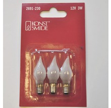 Drei Lampen für Lichterbögen mit 12 Volt und 3 Watt in Verpackung