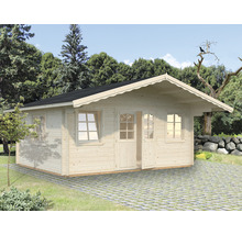 Gartenhaus Palmako Helena 18,6 m² inkl. Fußboden und Vordach 608 x 554 cm tauchgrundiert
