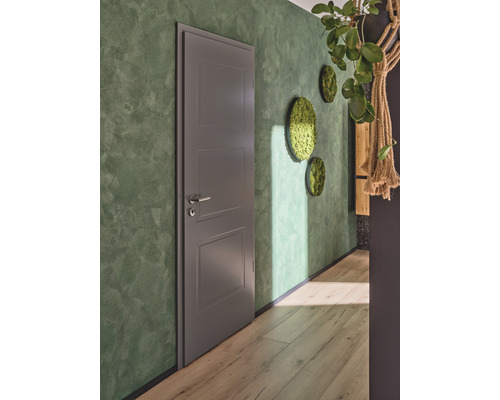 Flur mit Innentür, Wandgestaltung und Dekoration