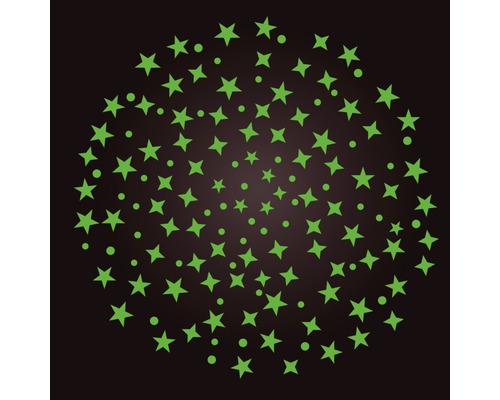 Autocollants décoratifs étoiles et points pour murs