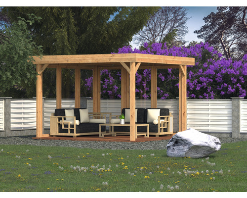 Élément en verre Palmako Pavillon Lucy 12,2 m² 103x230 cm apprêt par immersion marron