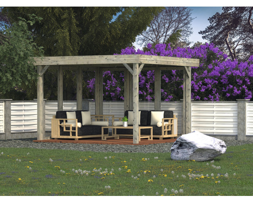 Glaselement Palmako Pavillon Lucy 12,2 m² 103x230 cm tauchgrundiert grau