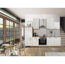 Cuisine complète Flex Well avec appareils Vintea 280 cm magnolia mat démontée variante réversible 00011842