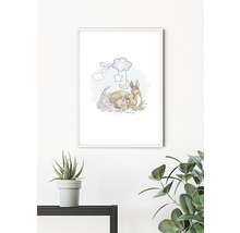 Image encadrée pour chambre d''enfant avec cerf et faon
