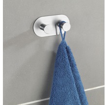 Wandhaken Cona Duo Edelstahl matt