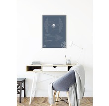 Plan Star Wars encadré comme décoration murale au-dessus d''un bureau