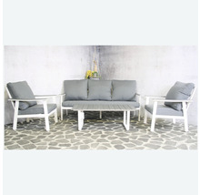 Gartenmöbelset mit Sofa, zwei Sesseln und Tisch für den Aussenbereich