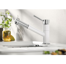 Robinet de cuisine avec bec pivotant en métal