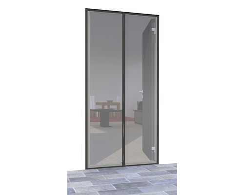 Moustiquaire home protect Premium rideau de porte avec fermeture magnétique sans perçage anthracite 100x220 cm
