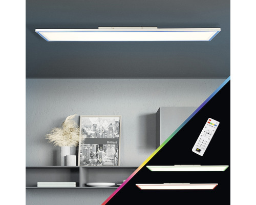 Panneau LED RVB à intensité lumineuse variable 37W 3800 lm CCT 2700-6500 K 120x30 cm + télécommande blanche