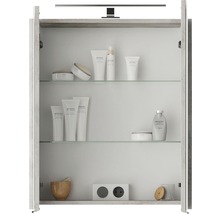 Spiegelschrank Pelipal Xpressline 4035 60 x 14,5 x 70,3 cm grau 2-türig LED IP 44