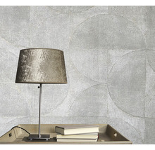 Vliestapete 32824 Vintage Deluxe Kreise silber