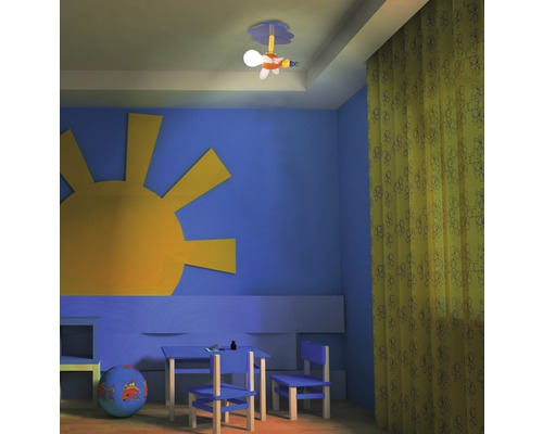Luminaire pour chambre d'enfant hxlxL 140x125x170 mm mouche multicolore