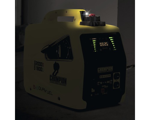 Générateur Champion avec affichage numérique et technologie Dual Fuel