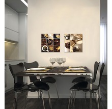 Glasbild Coffee Variation II 50x50 cm GLA049