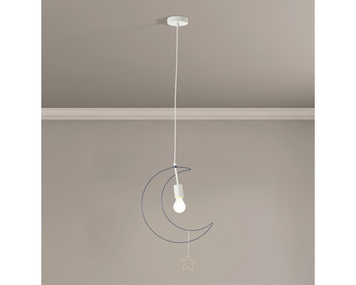 Suspension 1 ampoule Ezra blanc/gris hxlxL 1550/300/100 mm