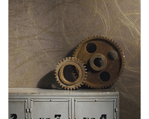 Papier peint avec engrenages sur une armoire métallique