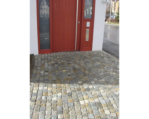 Pavé carré Luserna Gneis mélange gris 6-8 x 6-8 x 6-8 cm