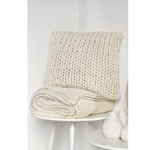 Coussin décoratif Marlin 50x50 cm blanc crème