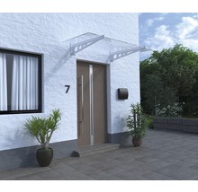 ARON Vordach Pultform Metz VSG 150x105 cm weiß ohne Wandanschlussprofil-thumb-1