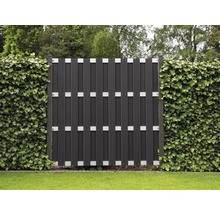 Élément de clôture GroJa Merano BPC barre transversale argent 180 x 180 cm anthracite-thumb-2