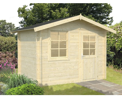 Abri de jardin Palmako Klara 4,7 m² 335 x 234 cm naturel Abri de jardin en bois avec fenêtre et porte