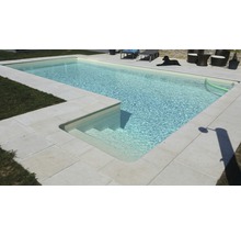 Bordure de piscine margelle Bergerac élément droit champagne 49,5 x 31 x 3,2 cm-thumb-6