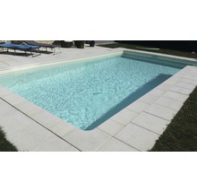 Bordure de piscine margelle Bergerac élément droit champagne 49,5 x 31 x 3,2 cm-thumb-2