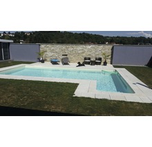 Bordure de piscine margelle Bergerac élément droit champagne 49,5 x 31 x 3,2 cm-thumb-8