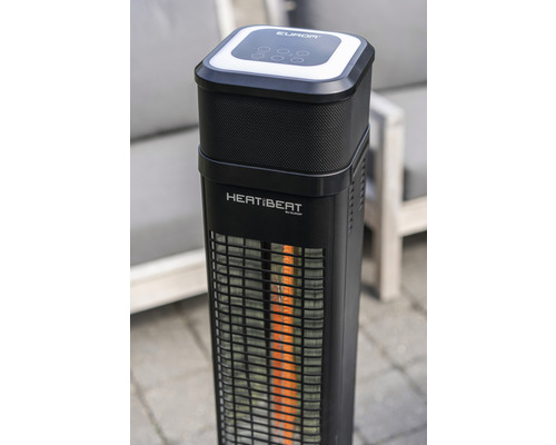 Radiateur de terrasse noir pour l''extérieur