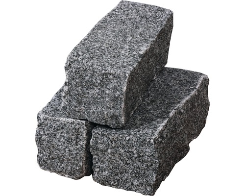 Drei Pflastersteine aus Granit