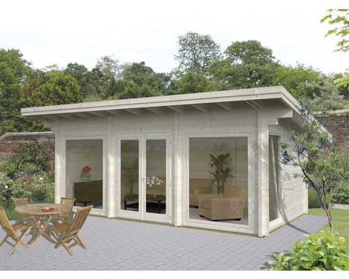 Abri de jardin Heidi 19,7 m² avec plancher 620 x 340 cm naturel