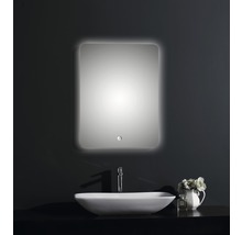 Miroir LED design Silver Moon 60x80 cm IP 24 (protection contre les projections d'eau)-thumb-2
