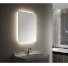 Miroir LED design Silver Moon 60x80 cm IP 24 (protection contre les projections d'eau)-thumb-4